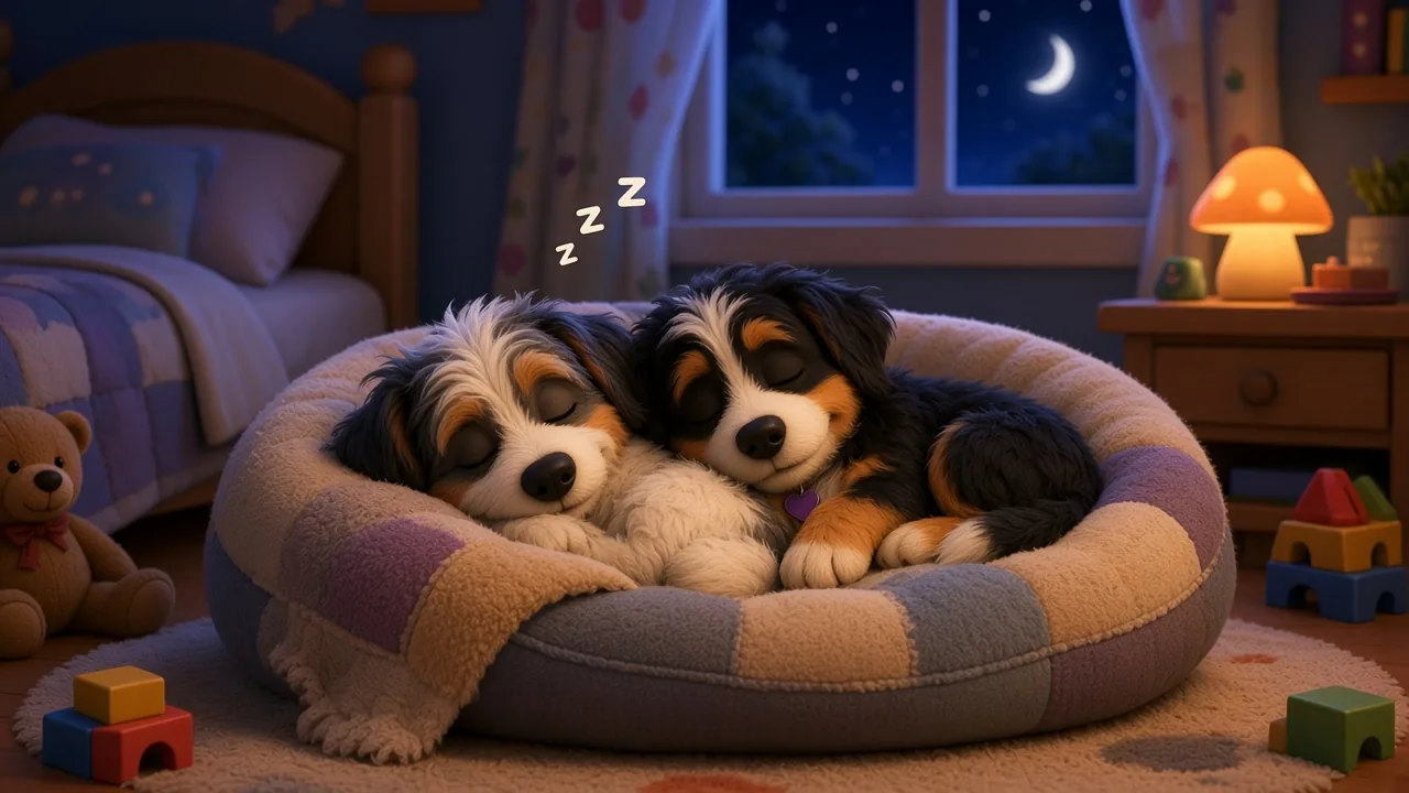 Cruise and Capri asleep under the moon